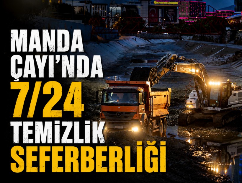 İZSU’dan Manda Çayı’nda 7/24 temizlik seferberliği