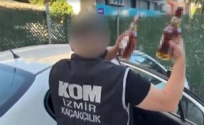İzmir'de 8 bin şişe kaçak içki ele geçirildi