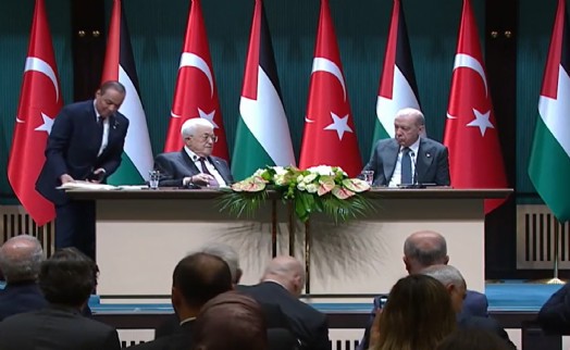 Cumhurbaşkanı Erdoğan Filistin Devlet Başkanı Abbas ile görüştü