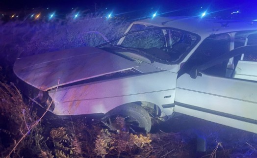 Emirdağ’da feci kaza: Otomobil şarampole devrildi