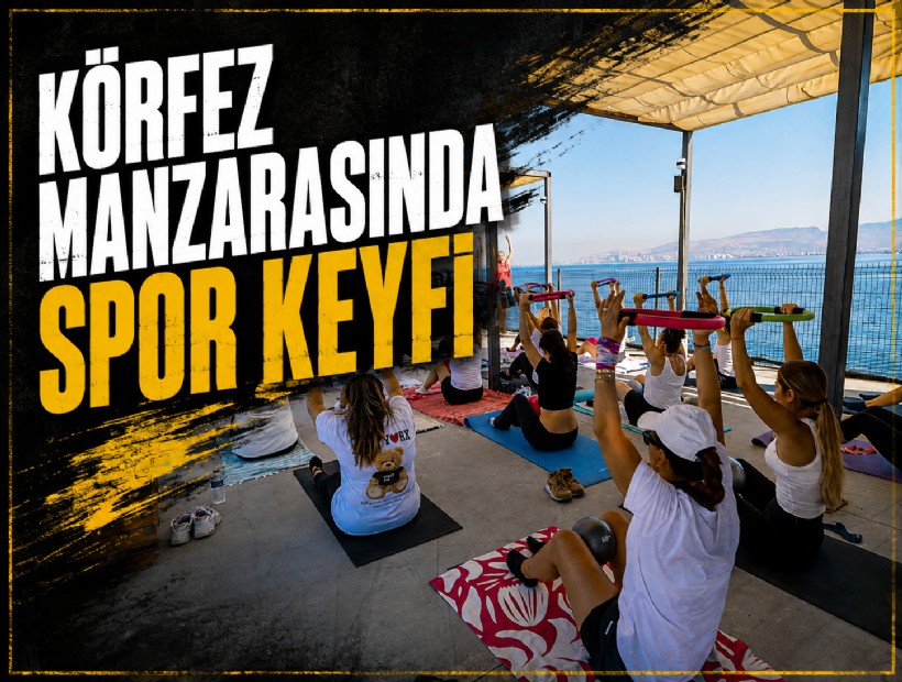 Körfez manzarasında spor keyfi
