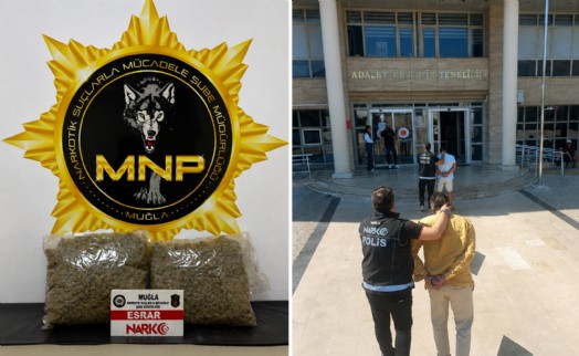 Muğla’da 2 kilogram esrar ile yakalanan 2 şüpheli tutuklandı