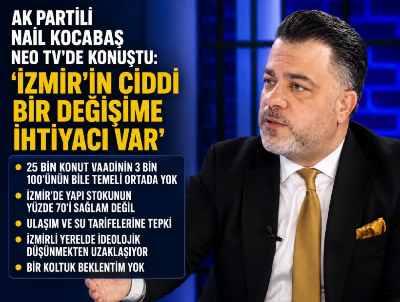 Nail Kocabaş NEO TV’de konuştu: 'İzmir’in ciddi bir değişime ihtiyacı var'