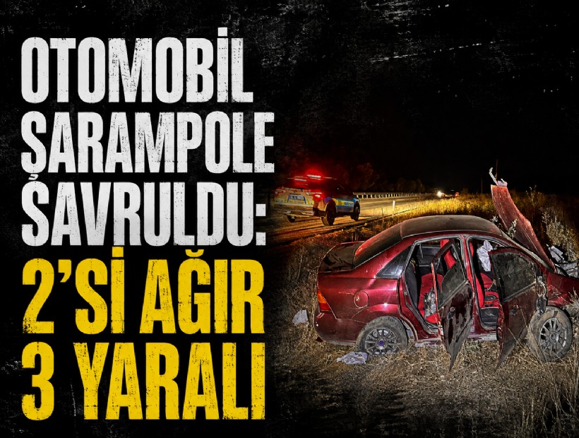 Otomobil şarampole savruldu: 3 yaralı