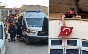 Oyun oynayan çocuklar çatıda çıkan yangında mahsur kaldı! 2 çocuk hastaneye kaldırıldı