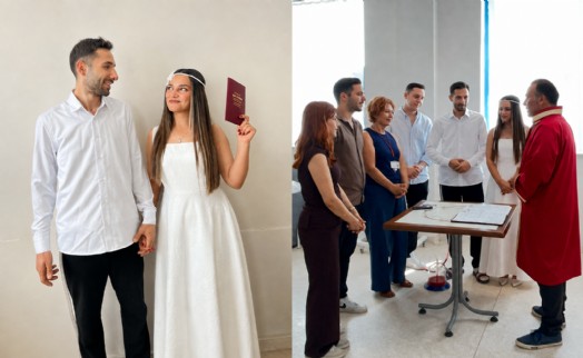 Tedavi gördüğü hastanede evlendi