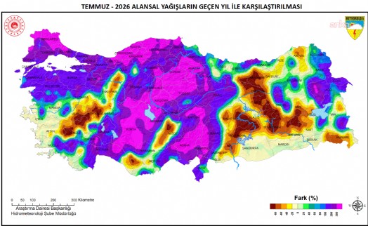 Türkiye’nin temmuz yağışları yüzde 18 arttı: 4 il yağış almadı