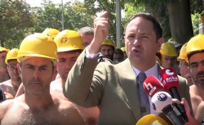 Umut Akdoğan'dan, madencilerin bakanlık önündeki eylemine destek