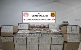 Uşak'ta jandarmadan uyuşturucu ve kaçak tütün operasyonu