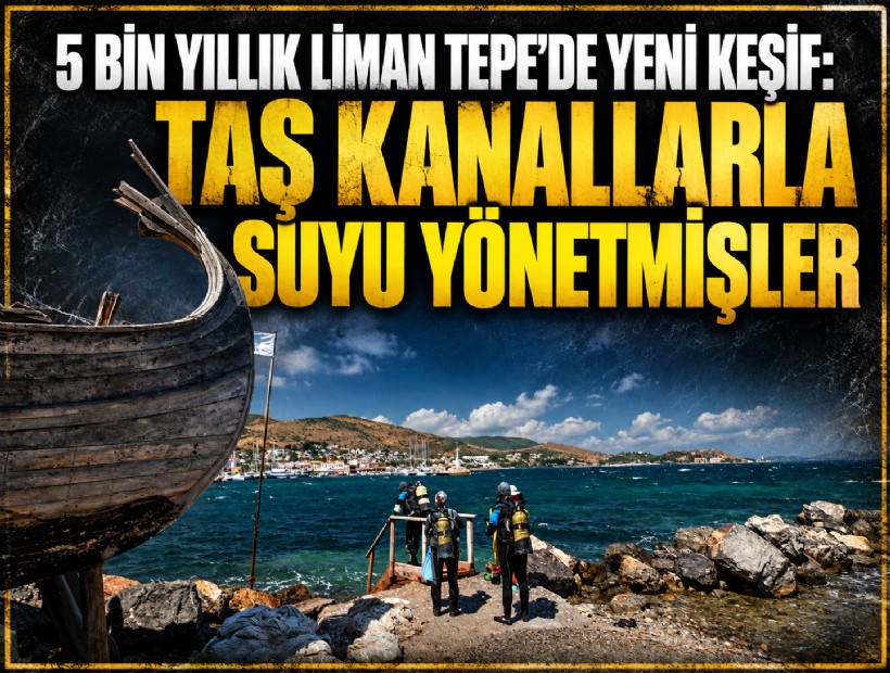 5 bin yıllık Liman Tepe’de yeni keşif: Taş kanallarla suyu yönetmişler