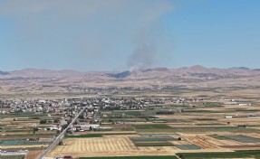Afyonkarahisar'da arazi yangını büyümeden söndürüldü
