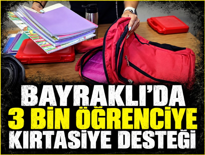 Bayraklı’da 3 bin öğrenciye kırtasiye desteği
