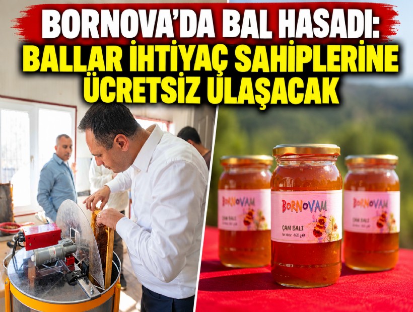 Bornova’da bal hasadı: Ballar ihtiyaç sahiplerine ücretsiz ulaşacak