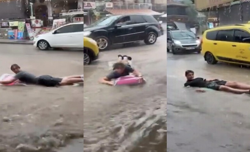 Fethiye'nin alt yapı rezilliği turistlere eğlence oldu