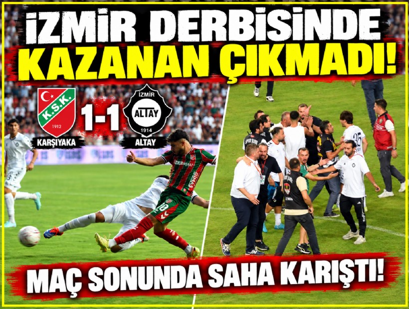 İzmir derbisinde kazanan çıkmadı! Karşıyaka - Altay: 1-1