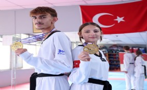 İzmir’in tekvandocu kardeşleri Avrupa’yı fethetti: 2 altın madalya