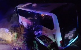 Manisa'da otobüs kazası: 18 yaralı