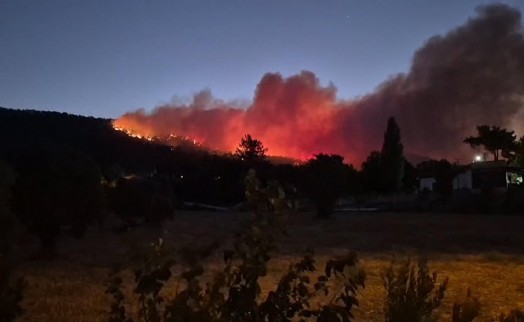 Muğla’da orman yangını büyüyor: 3 ev tahliye edildi, kara yolu kapatıldı