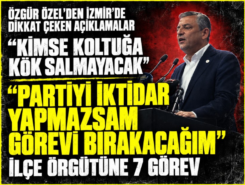 Özgür Özel’den Gaziemir’de koltuk mesajı: 'Kimse kök salmayacak'