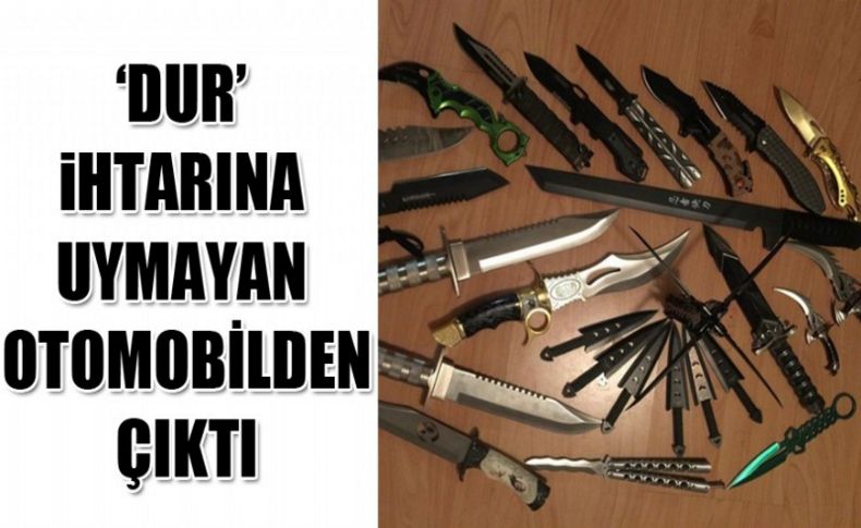 'Dur' ihtarına uymayan otomobilden çıktı!