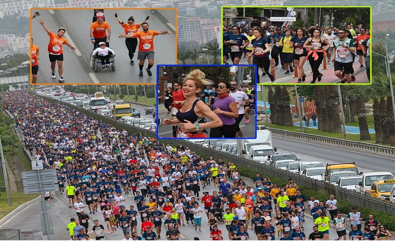 Binlerce İzmirli 'koşamayanlar için' koştu