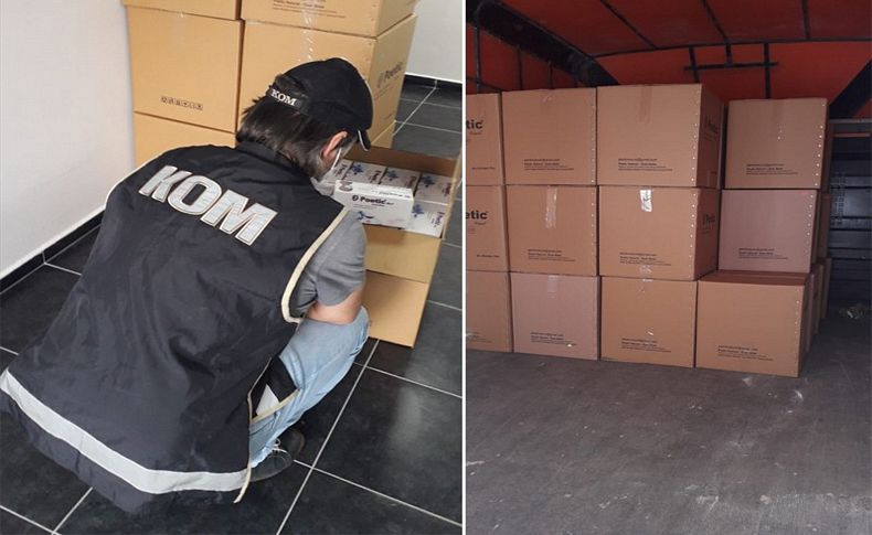 İzmir'de binlerce maskeye el konuldu