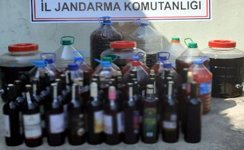 163 litre sahte şarap ele geçirildi