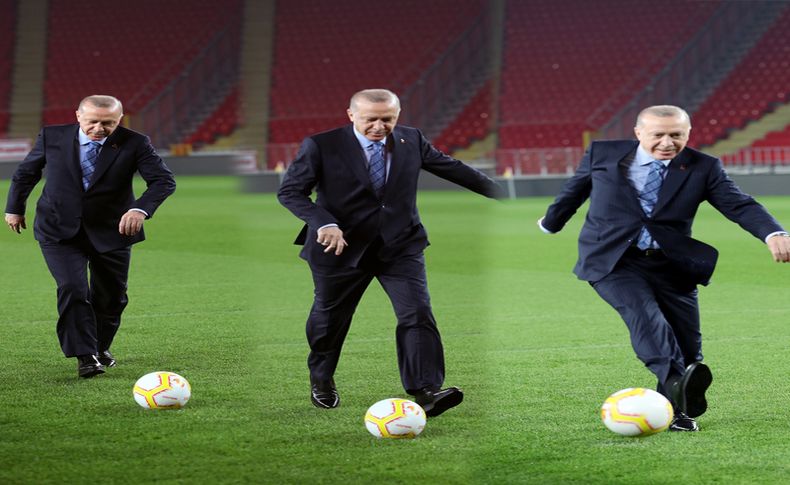 Erdoğan, Gürsel Aksel Stadı'nı inceledi