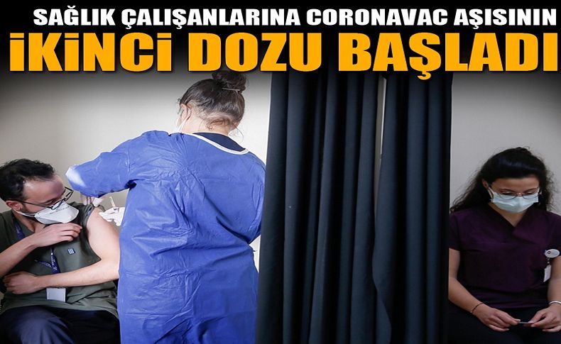 Sağlık çalışanlarına ikinci doz corona aşıları yapılmaya başlandı