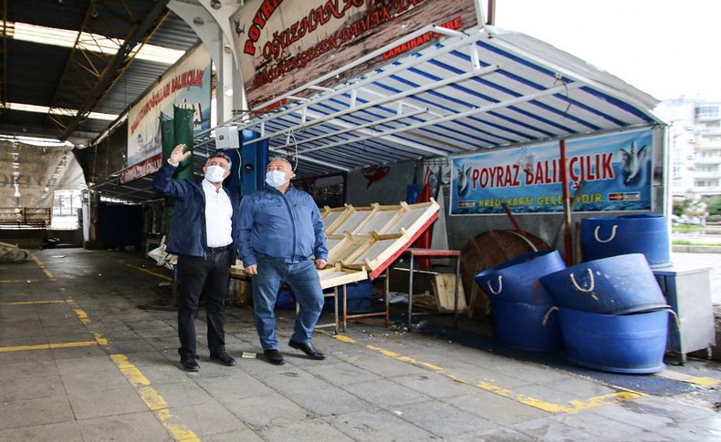 Bayraklı'da Çamkıran pazar yeri yenileniyor