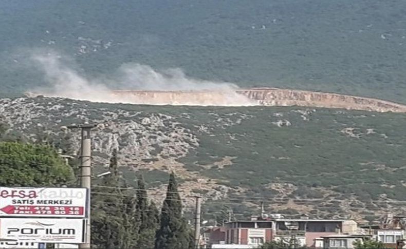 İzmir'in o ilçesinde taş ocağı isyanı