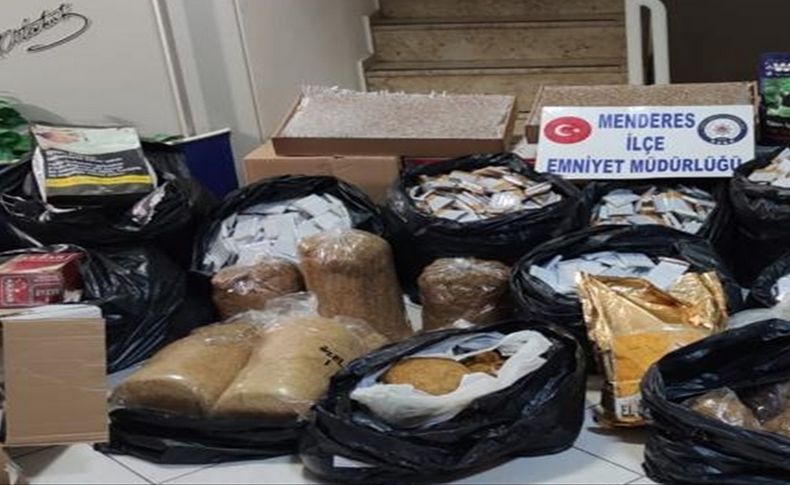 İzmir'de kaçak tütün operasyonunda 8 şüpheli yakalandı