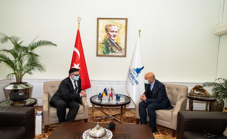 Başkan Soyer Romanya’nın Ankara Büyükelçisi Tinca’yı ağırladı
