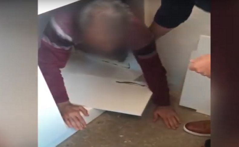 İzmir'de cinayet zanlısı mutfak dolabından girilen özel odada yakalandı