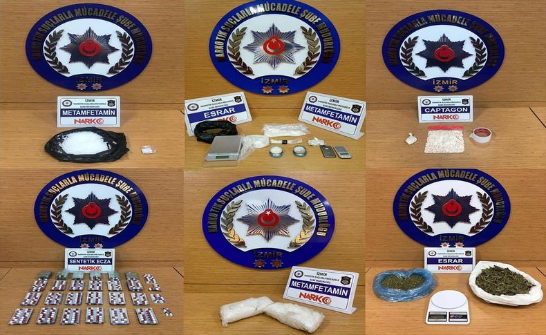 İzmir'deki uyuşturucu operasyonlarında 14 şüpheli tutuklandı
