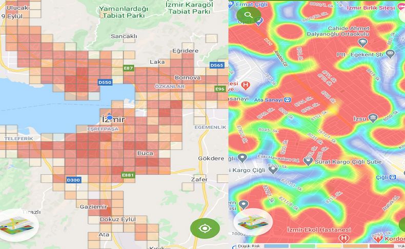 İzmir’de 7 ilçe kırmızıya boyandı