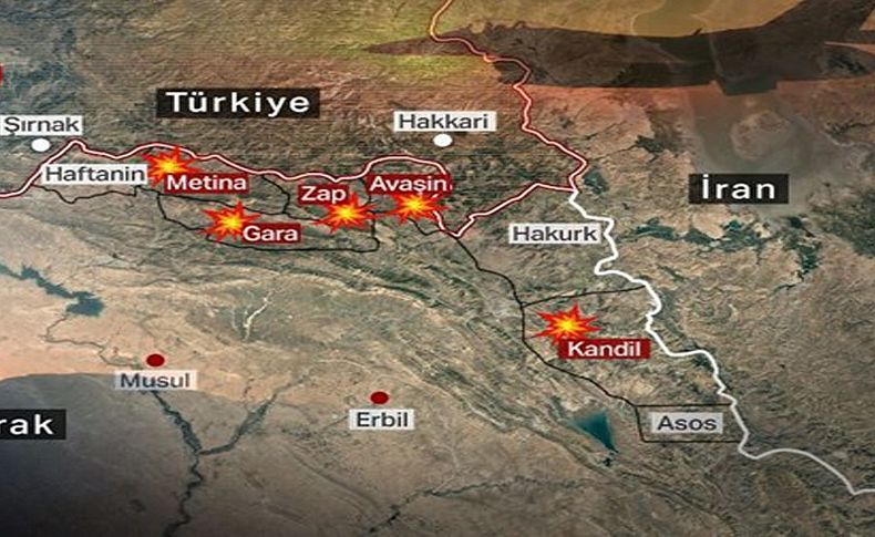 MSB duyurdu: Irak'ın kuzeyindeki terör hedefleri vuruluyor