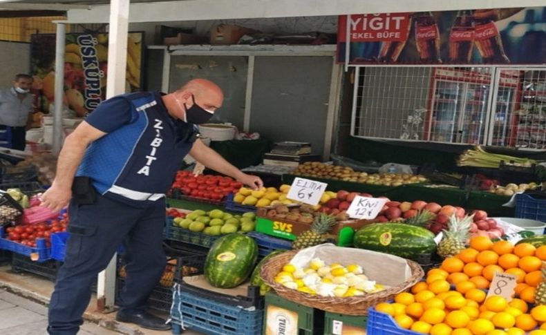 Bergama'da manavlara fiyat denetimi