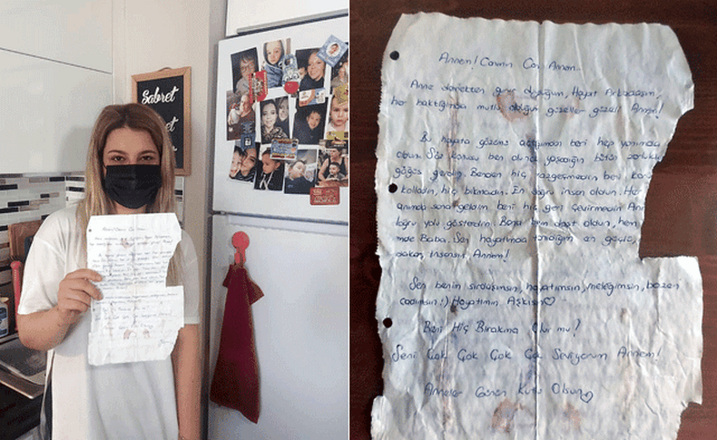 Depremde kaybettiği annesine 10 yıl önce yazdığı mektup, enkazdan çıktı