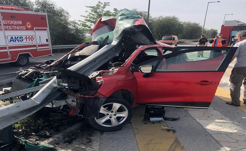 İzmir'de feci kaza: 1 ölü, 1 ağır yaralı