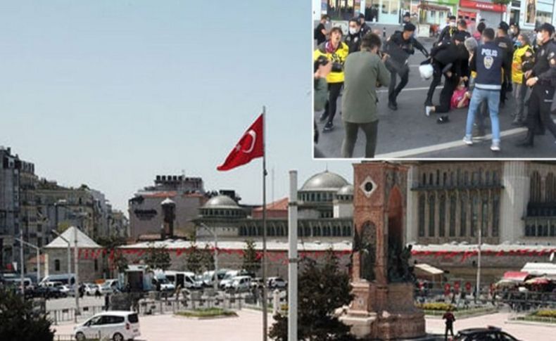 Taksim'e yürümek isteyen gruba gözaltı!