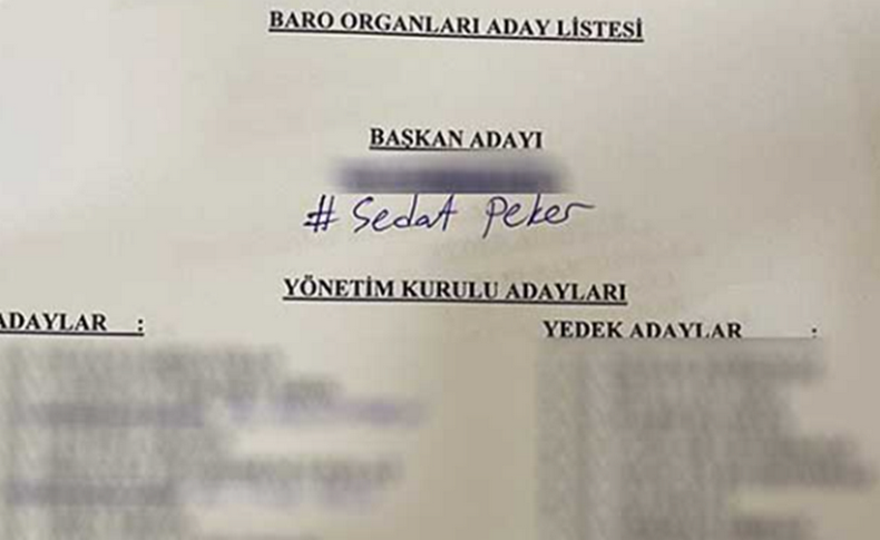 Baro seçiminde sandıktan 'Sedat Peker' çıktı