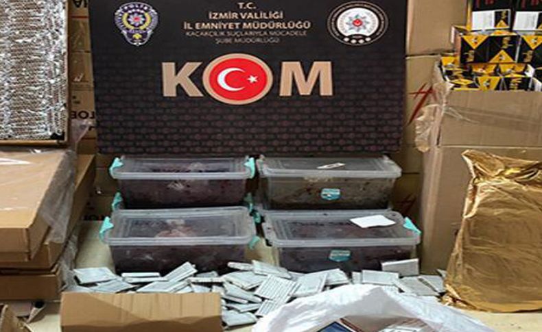 İzmir'de 6 milyon lira piyasa değerinde kaçak ürün ele geçirildi