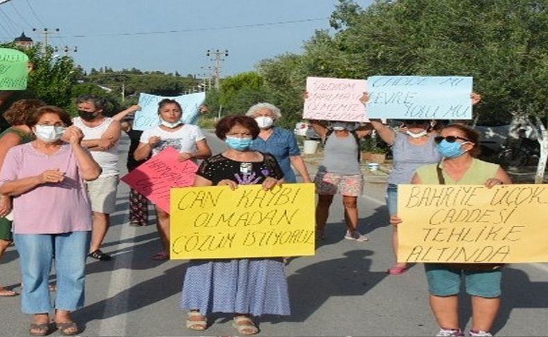 Yol düzenlemesine mahalleli tepkisi