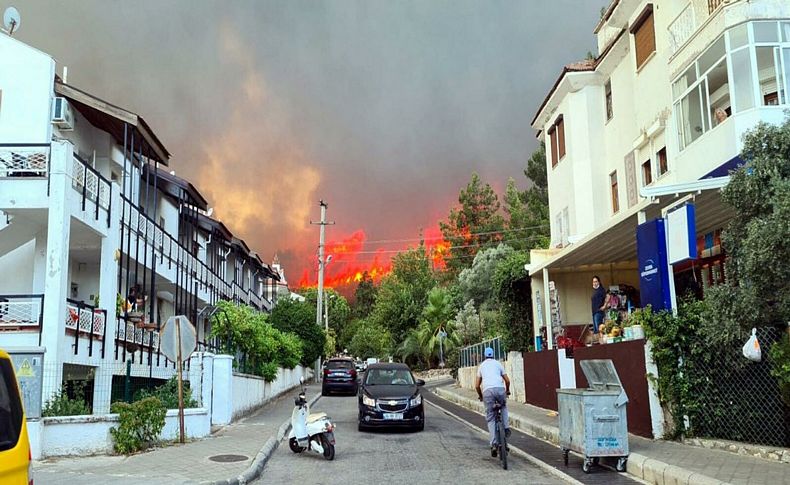 Bir orman yangını da Marmaris’te