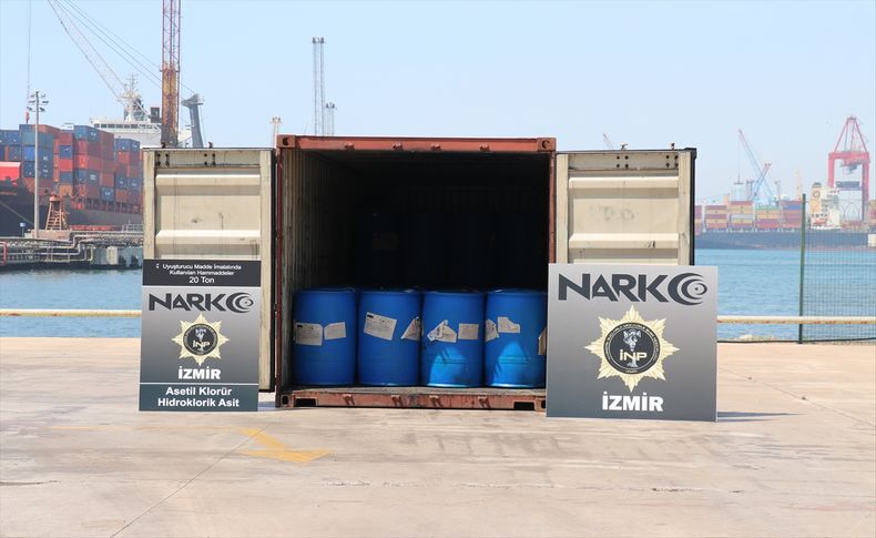İzmir'e Çin'den getirilen bir konteynerde ele geçirildi! Tam 120 varilde 26 ton 160 kilogram...