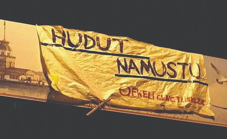 ‘Hudut Namustur’ yazılı pankartı asan 6 genç gözaltına alındı