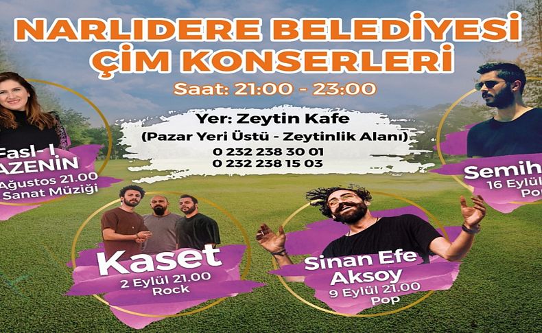 Narlıdere Belediyesi Çim Konserleri başlıyor