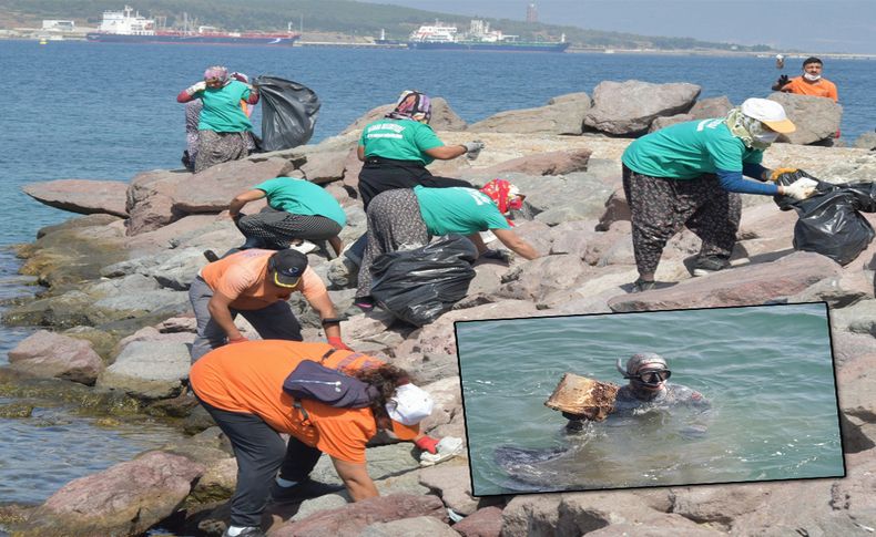 Aliağa’da dip ve kıyı temizliği yapıldı