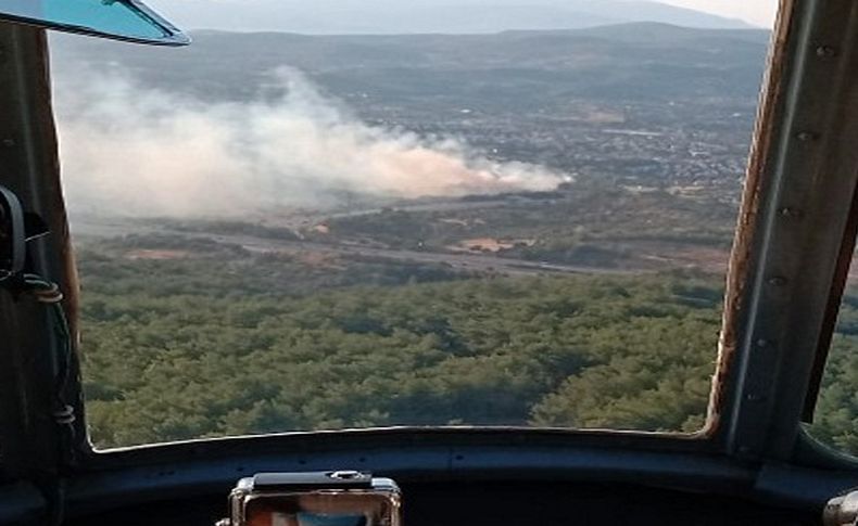 İzmir'de ziraat arazisinde çıkan yangın kontrol altında